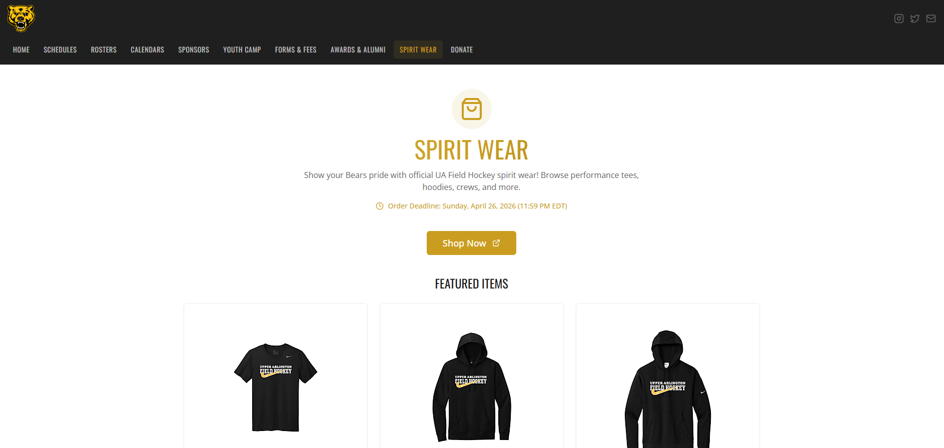Upper Arlington Field Hockey homepage